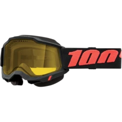 100% Accuri 2 Snowmobile Goggles With Yellow Lens-Black, Pink