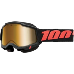 100% Accuri 2 Snowmobile Goggles With Mirrored Lens-Black, Pink