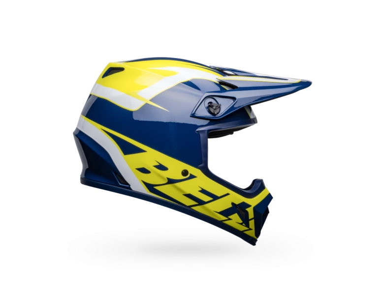 Bell MX-9 Mips Spark Gloss Blue/Yellow Helmet 6 Bell MX-9 Mips Spark Gloss Blue/Yellow Helmet - Image 4