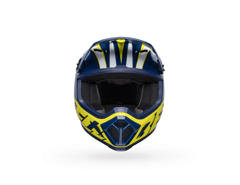 Bell MX-9 Mips Spark Gloss Blue/Yellow Helmet 4 Bell MX-9 Mips Spark Gloss Blue/Yellow Helmet - Image 2