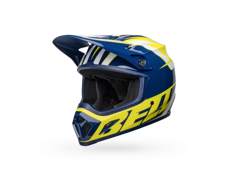 Bell MX-9 Mips Spark Gloss Blue/Yellow Helmet 5 Bell MX-9 Mips Spark Gloss Blue/Yellow Helmet - Image 3