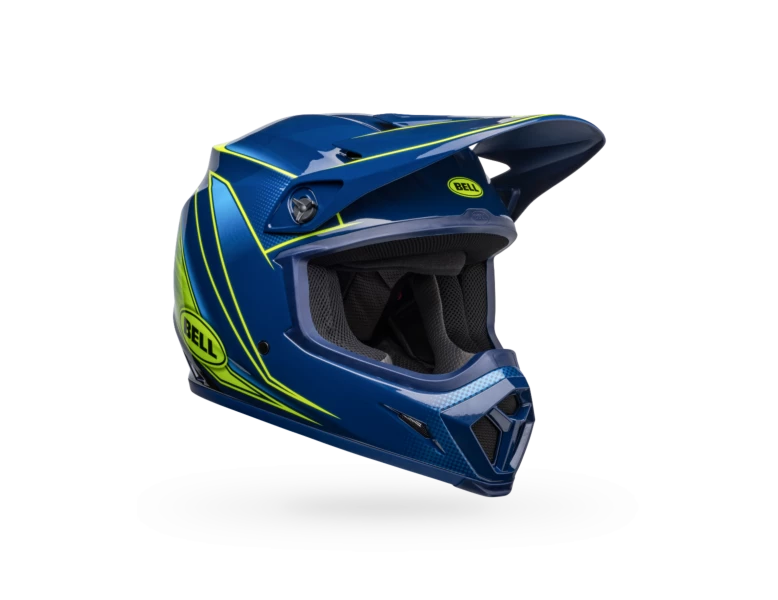 Bell MX-9 Mips Zone Gloss Navy/Retina Helmet 3 Bell MX-9 Mips Zone Gloss Navy/Retina Helmet