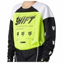 Shift Youth White Label Flame Jersey