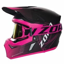 Zoan Wolf Vapour MX Snocross Helmet -100percent Shop 471 7463 zoan wolf vapour mx snocross helmet matte pink