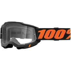100% Accuri 2 Clear Lens Goggles -100percent Shop black orange2